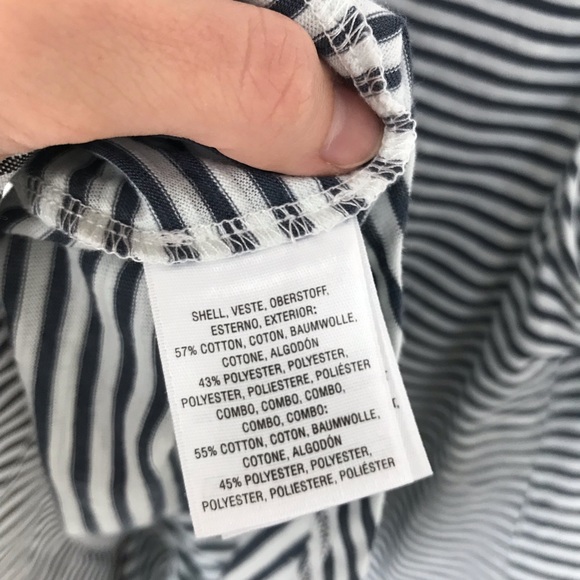 ANTHROPOLOGIE Striped Button Up Sleeveless Blouse - Picture 7 of 7